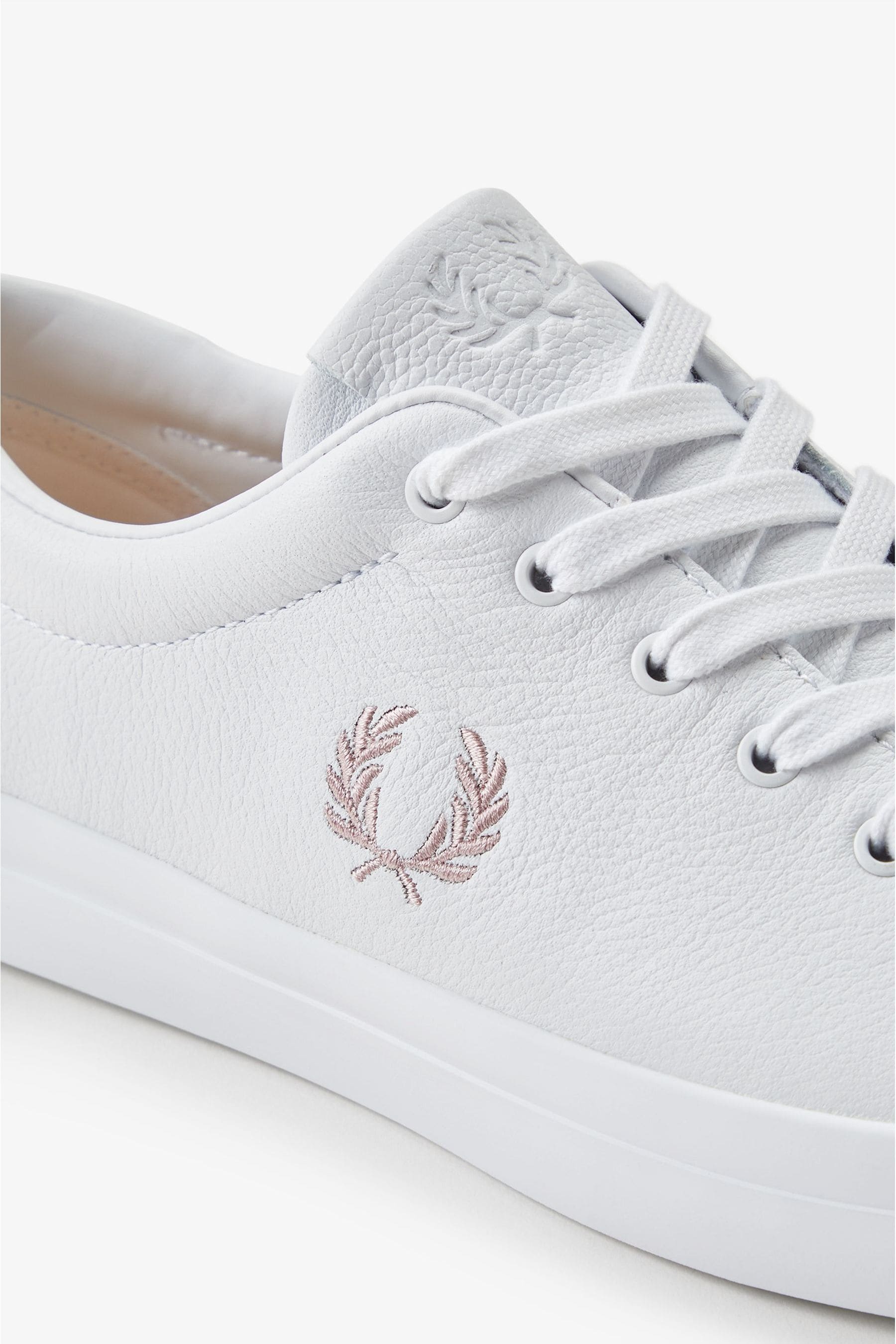 Buy Fred Perry Womens White Lottie Leather Trainers from Next Luxembourg