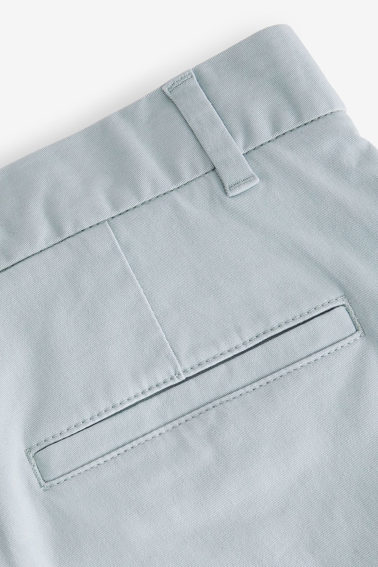 Light Blue Slim Fit Stretch Chinos Trousers - Image 8 of 9