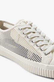 Fred Perry Womens Ecru White Hughes Mesh Trainers - Image 5 of 5
