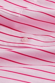 Pink Stripe Oversized 100% Cotton Shirt - Image 7 of 7