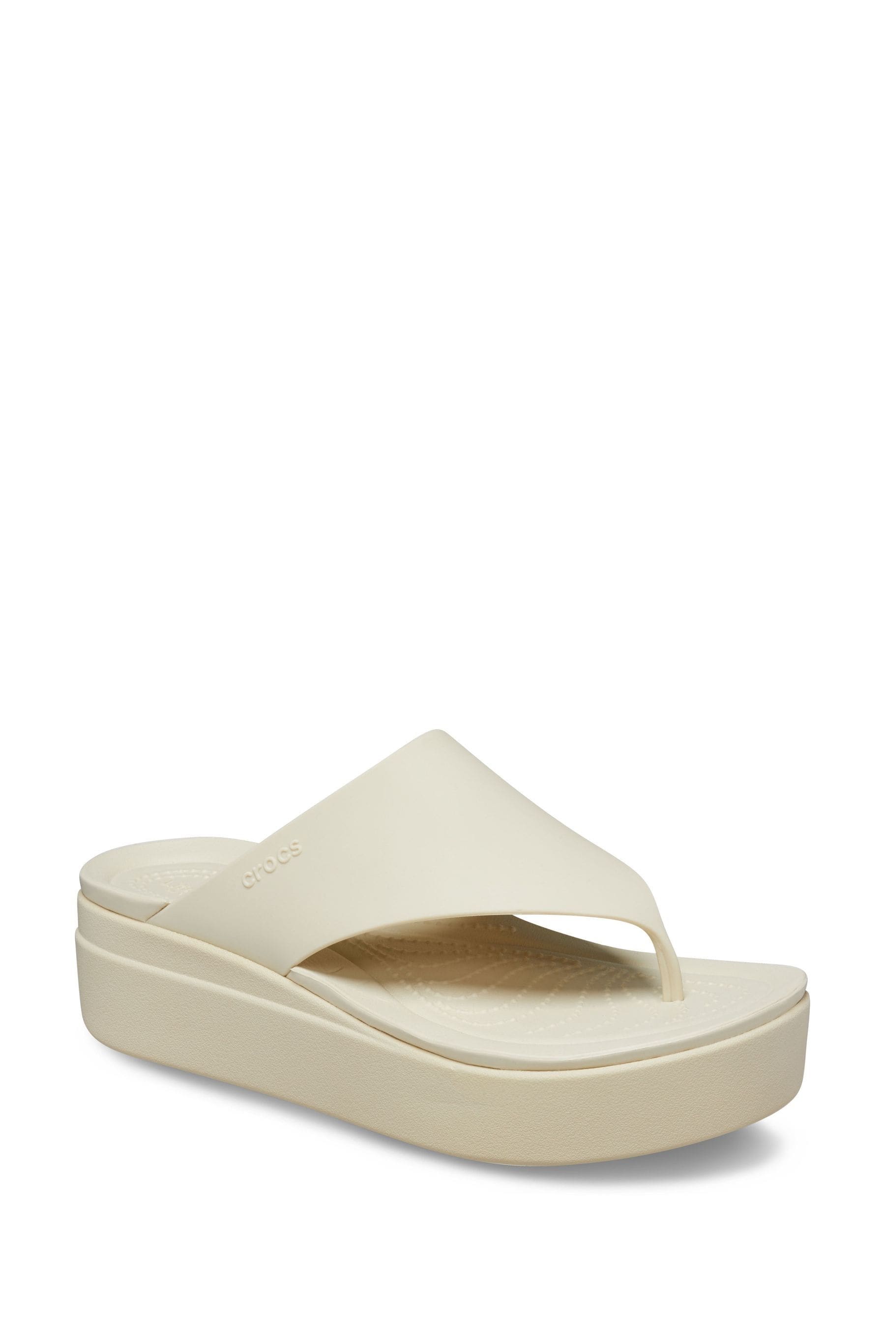 Crocs Cream Brooklyn Flip Sandals