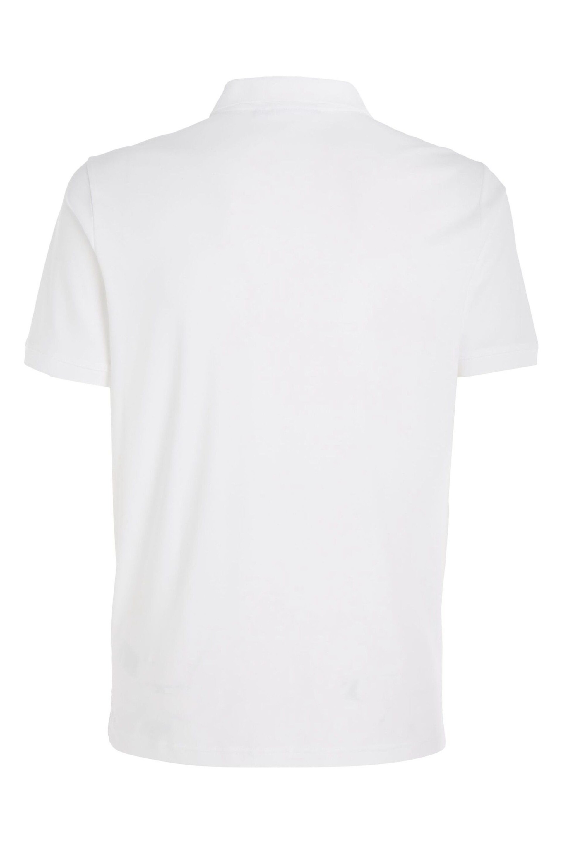 Calvin Klein White Slim Essential Smooth Cotton Polo Shirt - Image 5 of 5