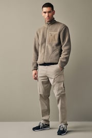 Light Stone Regular Fit Cargo Trousers - Image 2 of 6