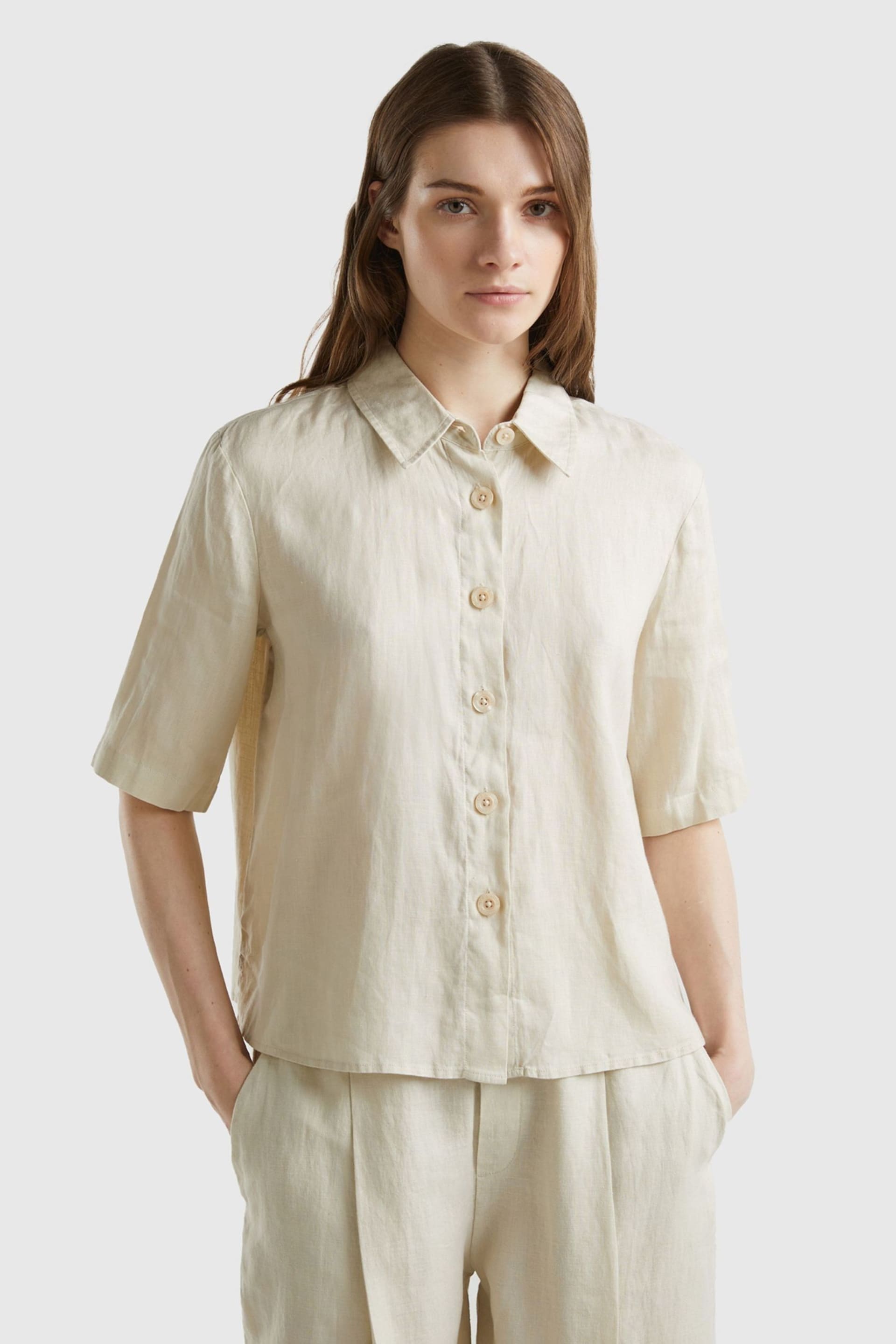 Benetton Linen Shirt - Image 1 of 3