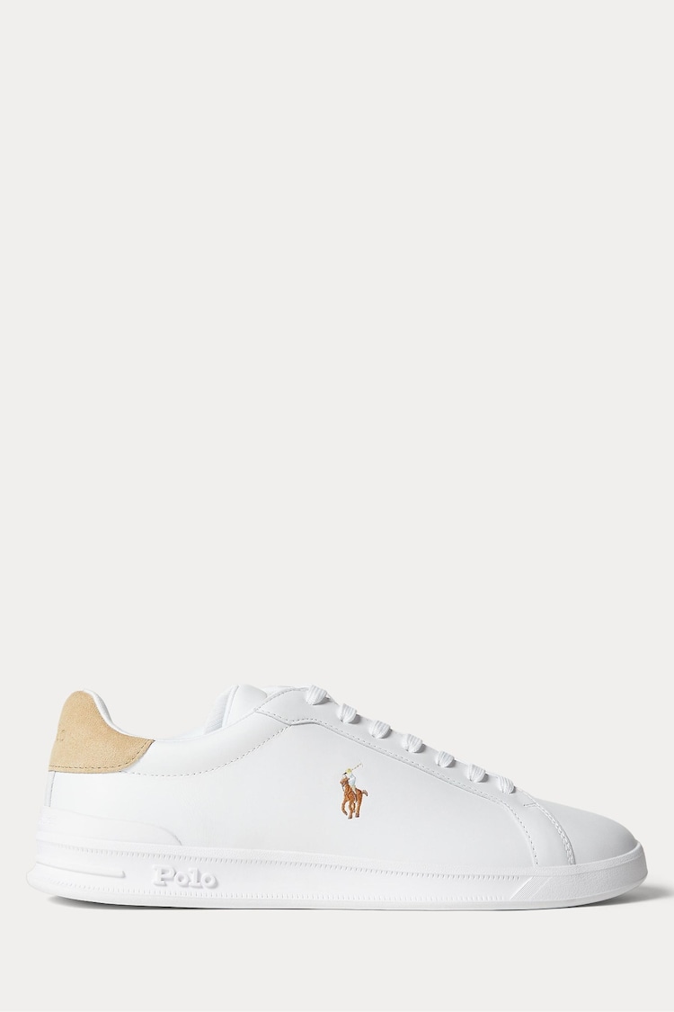 Polo Ralph Lauren White Heritage Court II Leather Trainer - Image 1 of 4