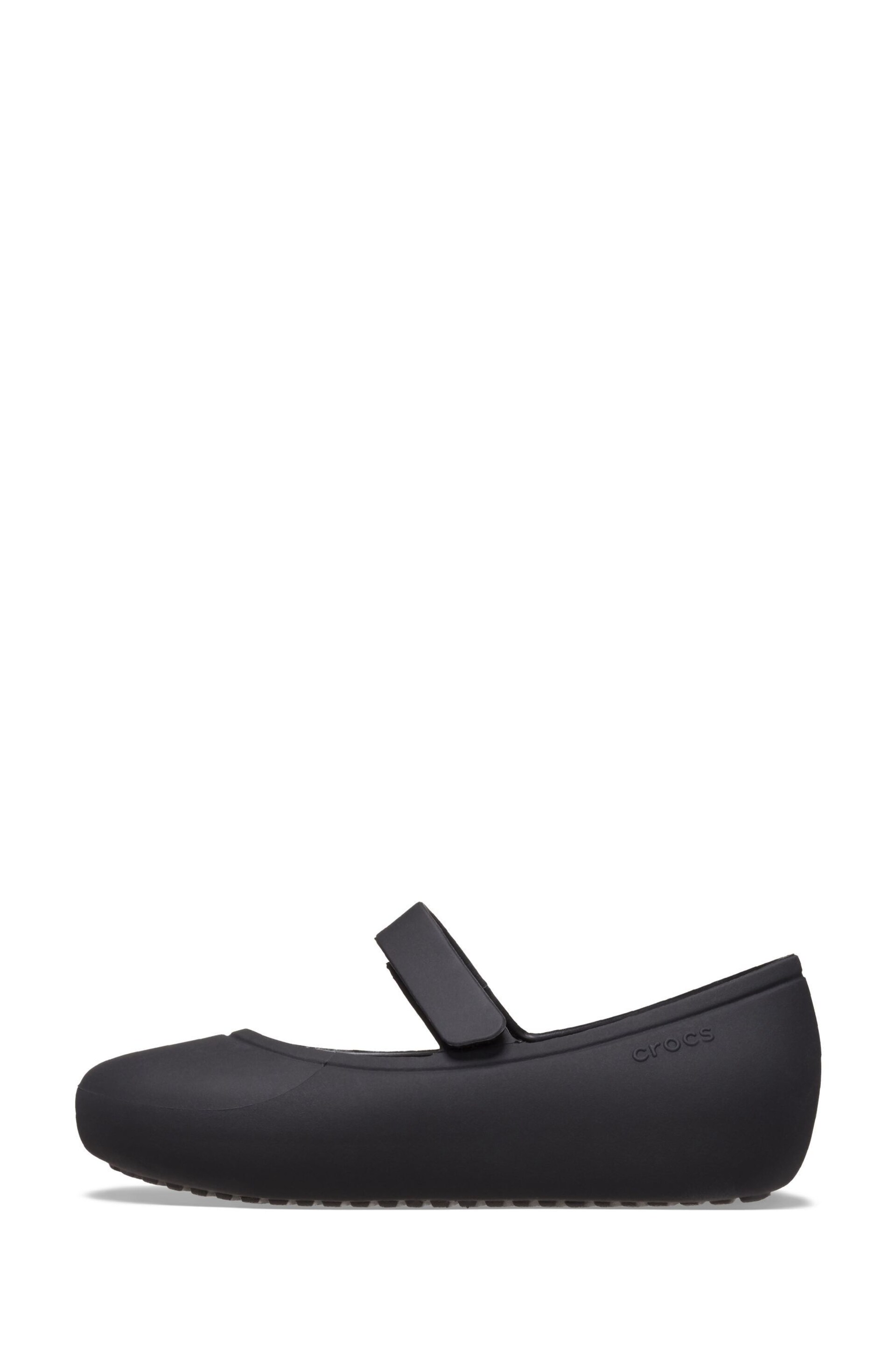 Crocs Brooklyn Mary Jane Toddler Flat Black Shoes - Image 3 of 7