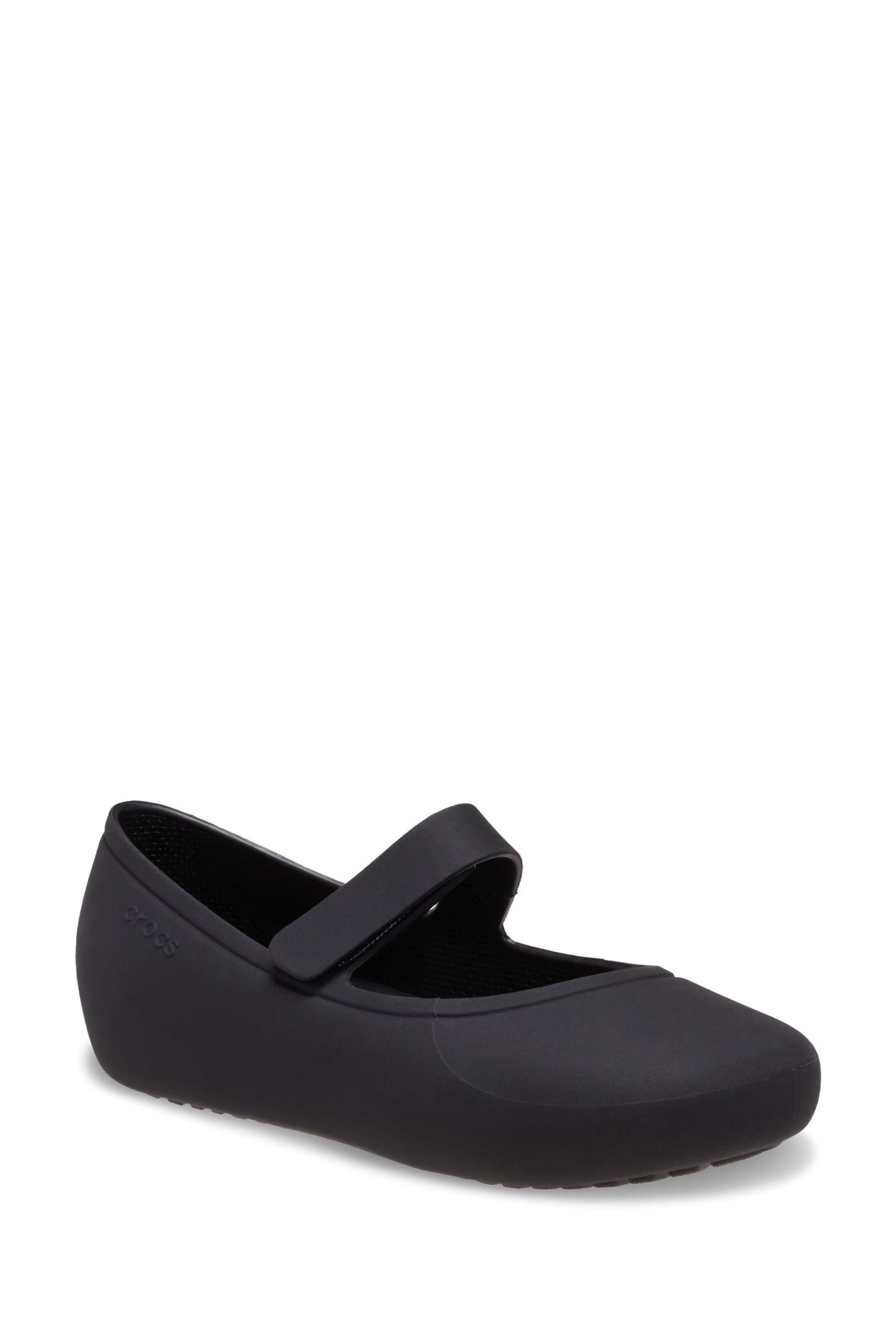 Crocs Brooklyn Mary Jane Toddler Flat Black Shoes - Image 7 of 7