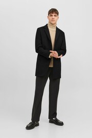 JACK & JONES Black Tailored Smart Wool Coat - Image 2 of 5