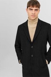 JACK & JONES Black Tailored Smart Wool Coat - Image 4 of 5