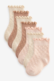 Neutral Baby Frill Top Socks 7 Pack (0mths-2yrs) - Image 1 of 1
