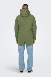 Only & Sons Green Parka Coat - Image 2 of 7