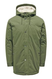 Only & Sons Green Parka Coat - Image 6 of 7