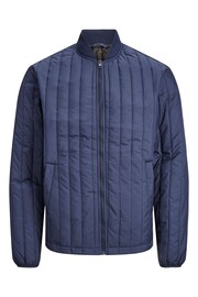 JACK & JONES Navy Padded Quilted Bomber Jacket - Image 6 of 6