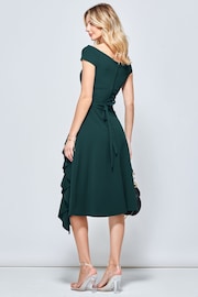 Jolie Moi Green Desiree Frill Fit & Flare Dress - Image 2 of 5