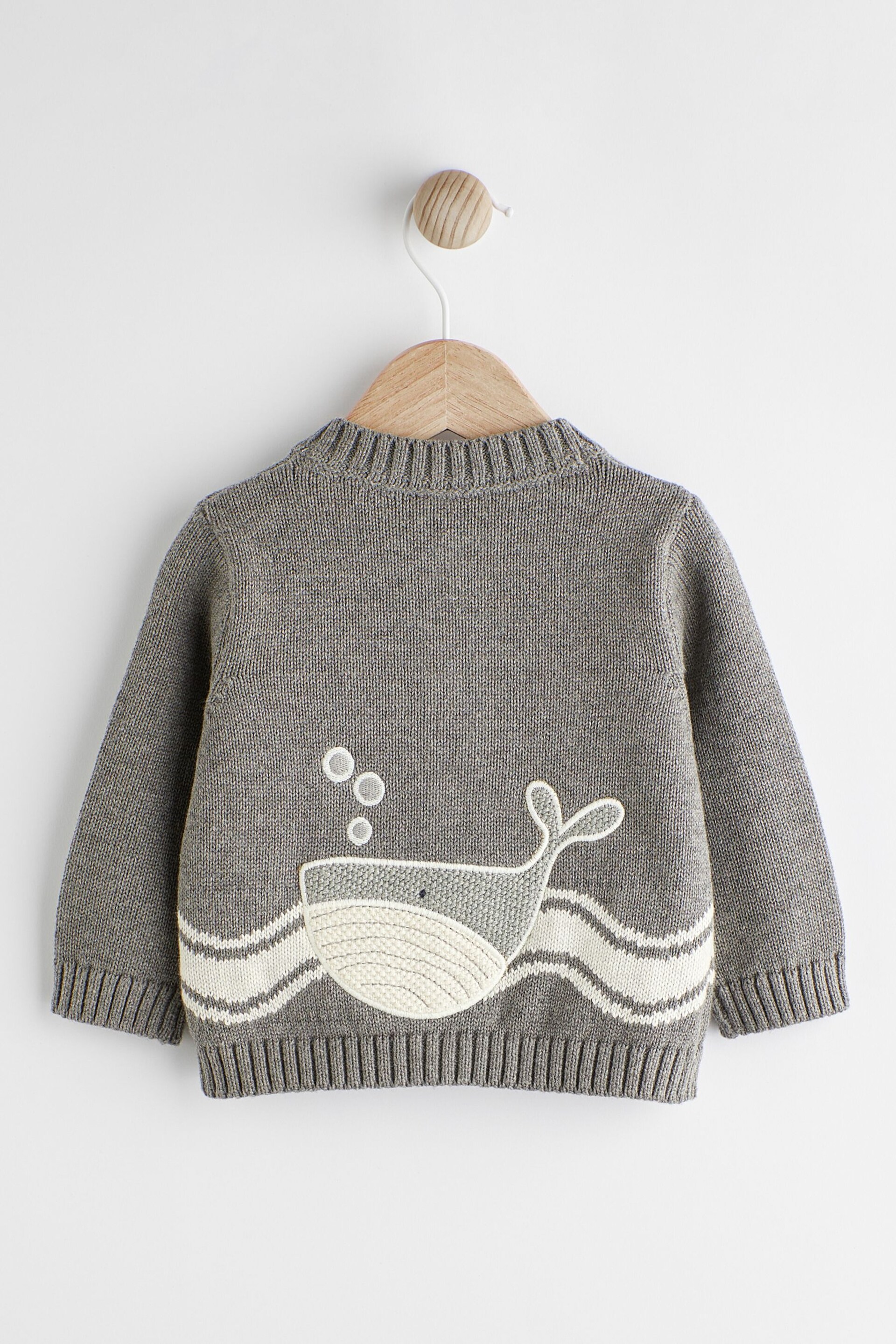 Grey Whale Baby Cardigan (0mths-2yrs) - Image 5 of 10