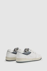 Reiss White Astor Leather Lace-Up Trainers - Image 4 of 5