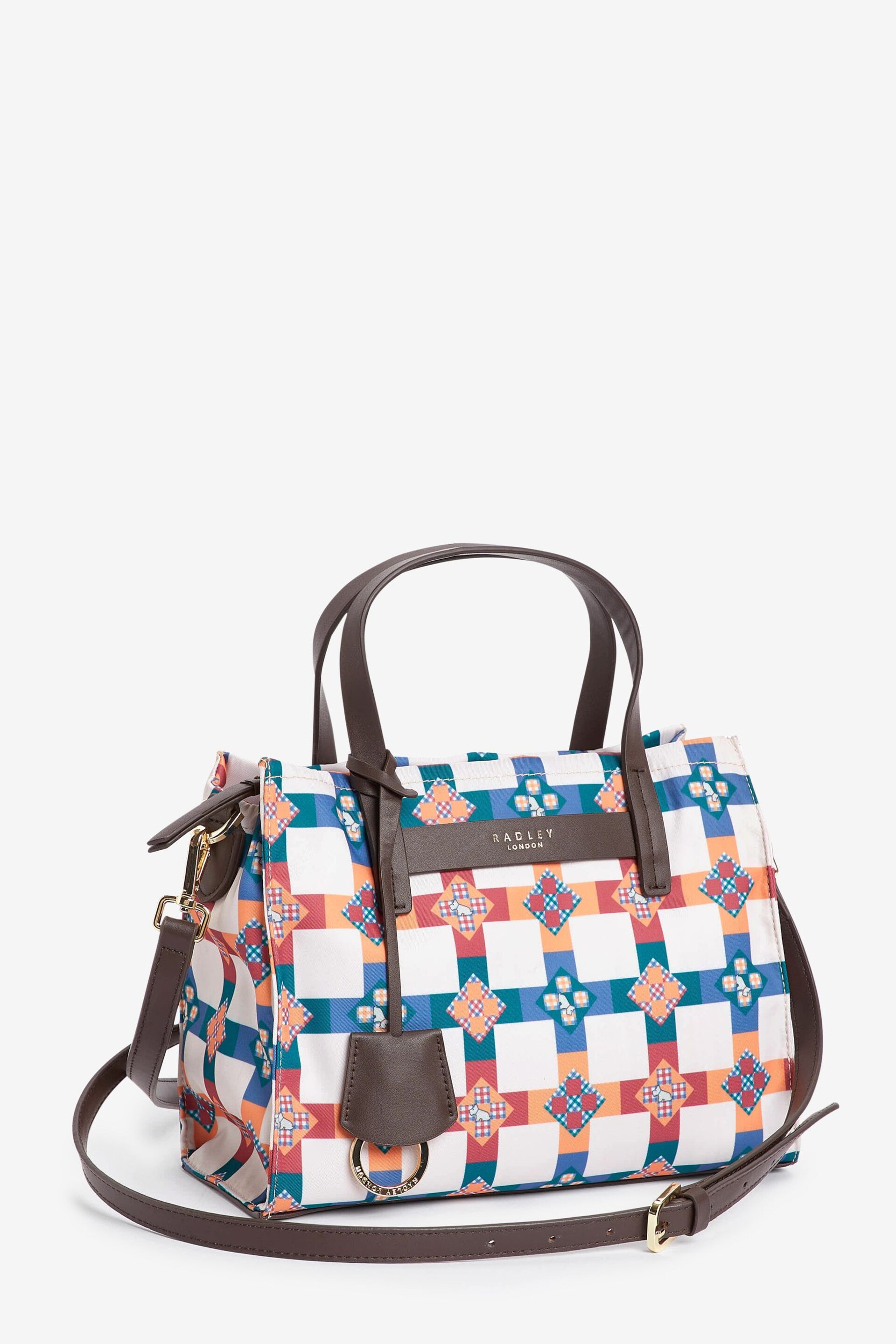 Radley London Finsbury Park - Patchwork Medium Zip-Top Grab White Bag - Image 3 of 5