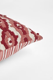 Nina Campbell Pink Marrakesh Embroidered Feather Filled Cushion - Image 6 of 6