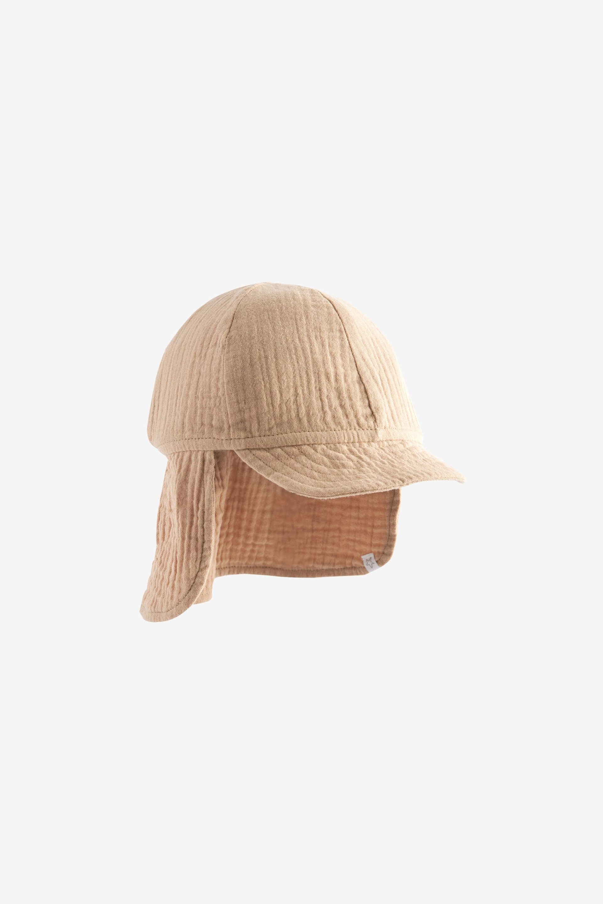 Tan Brown Crinkle Baby Legionaire Hat (0mths-2yrs) - Image 3 of 4