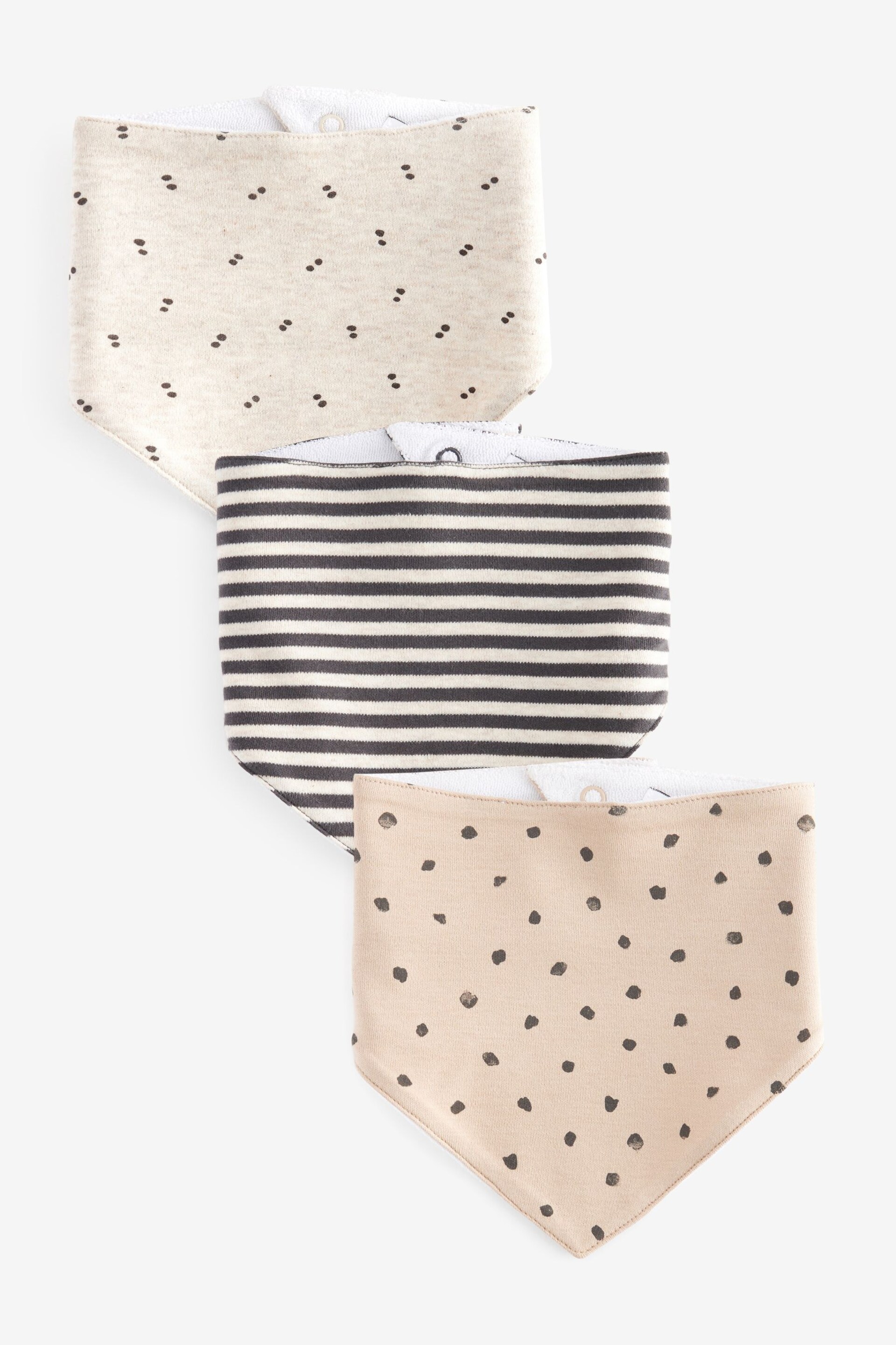 Black & White Baby Dribble Bibs 3 Pack - Image 1 of 4