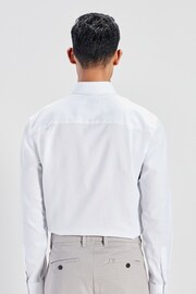 White Regular Fit Easy Care Oxford Shirt - Image 3 of 8