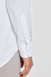 White Regular Fit Easy Care Oxford Shirt - Image 5 of 8