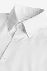 White Regular Fit Easy Care Oxford Shirt - Image 7 of 8