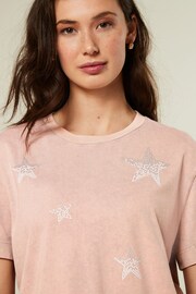 Pink Short Sleeve Washed Star T-Shirt - Image 1 of 6