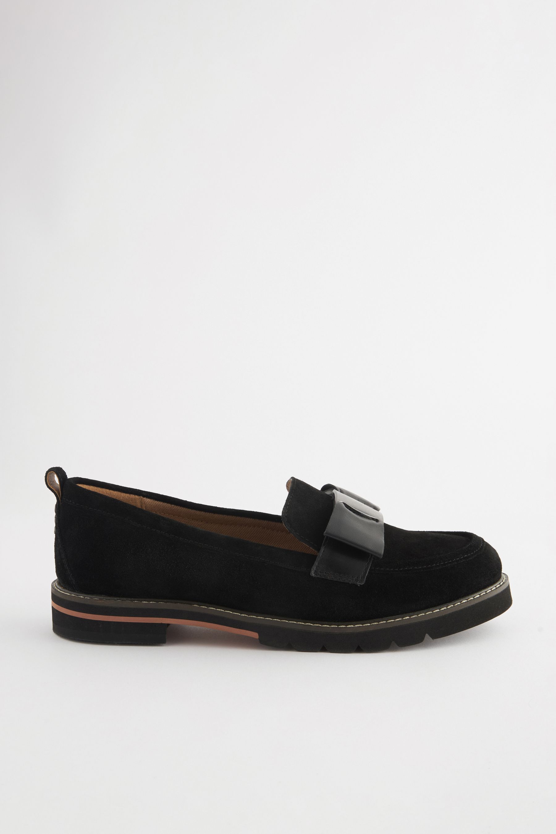 Next womens black loafers top