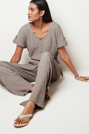 Stone Textured Utility Jumpsuit - Image 2 of 6