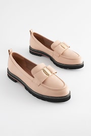 Nude Forever Comfort® Leather Chunky Bow Loafers - Image 3 of 8