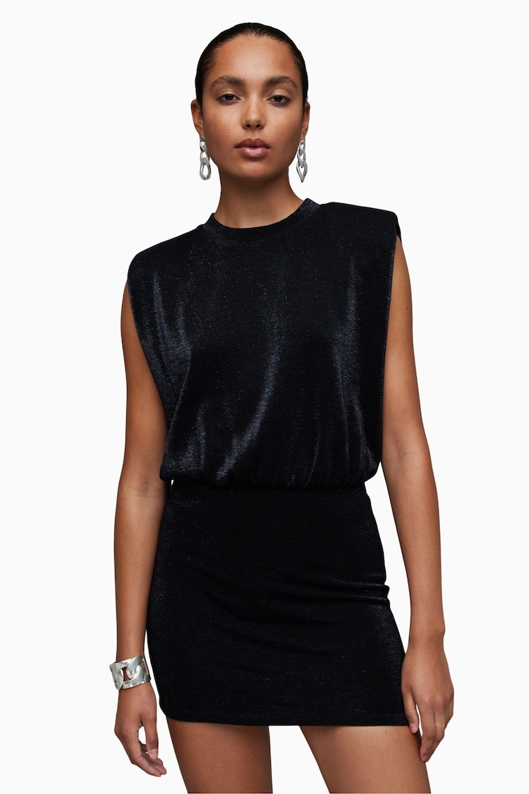 AllSaints Black Mika Mini Tank Dress - Image 1 of 7