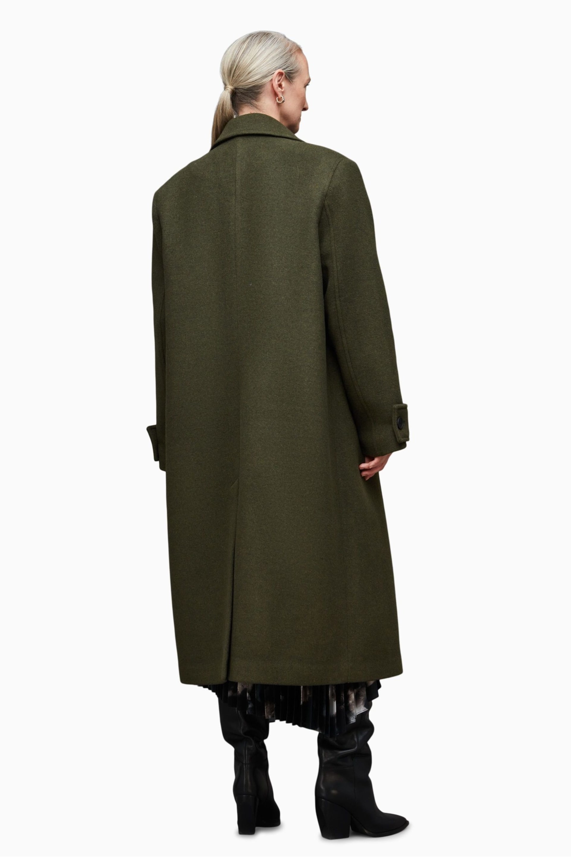 AllSaints Green Mabel Coat - Image 2 of 8