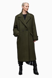 AllSaints Green Mabel Coat - Image 3 of 8