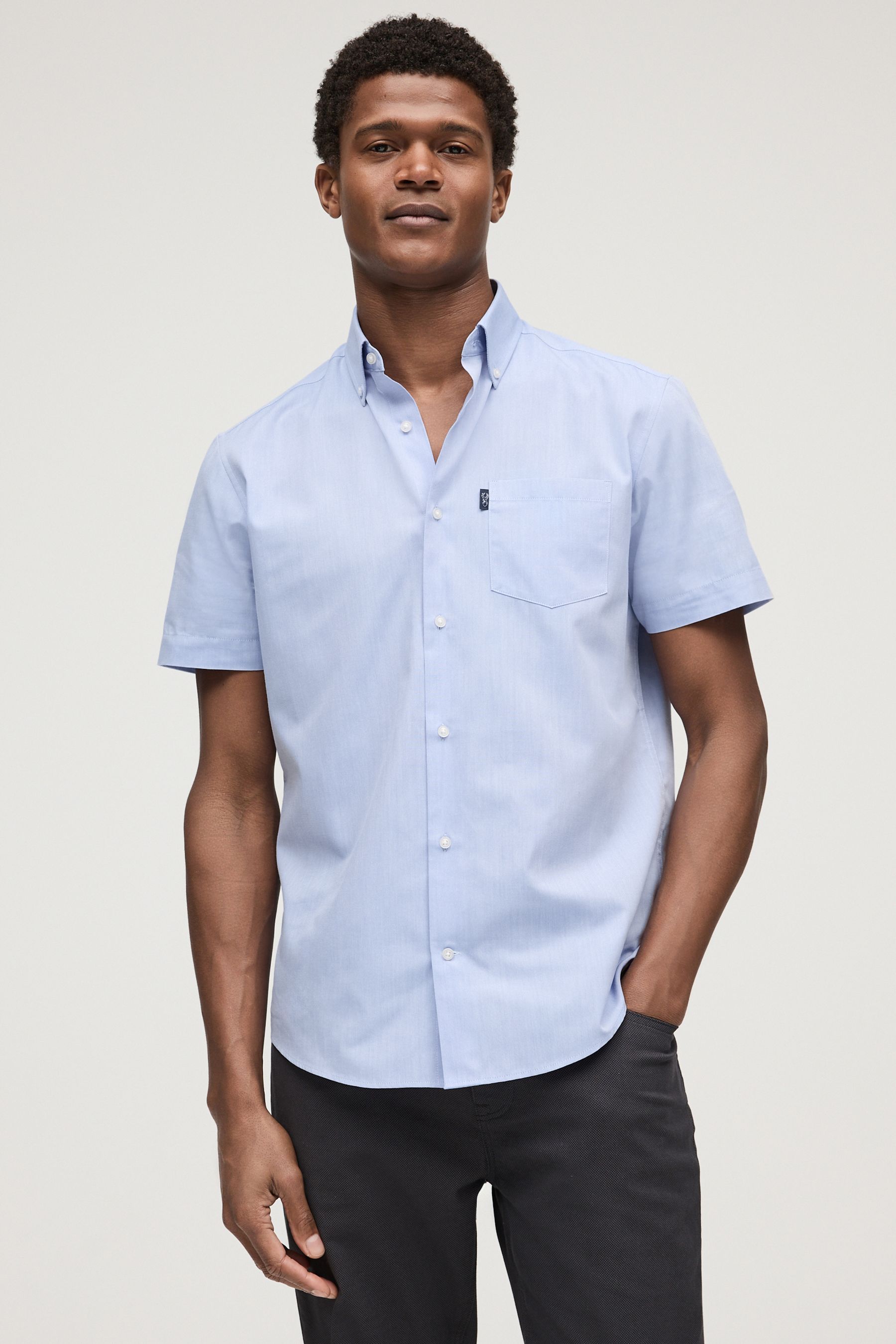 Pale blue short sleeve shirt hotsell