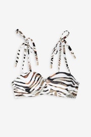 Mint Velvet Zebra Print Cupped Bikini Top - Image 5 of 7