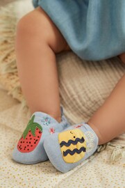 Denim Blue Character Slip-On Baby Shoes (0-24mths) - Image 2 of 9