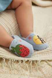 Denim Blue Character Slip-On Baby Shoes (0-24mths) - Image 3 of 9