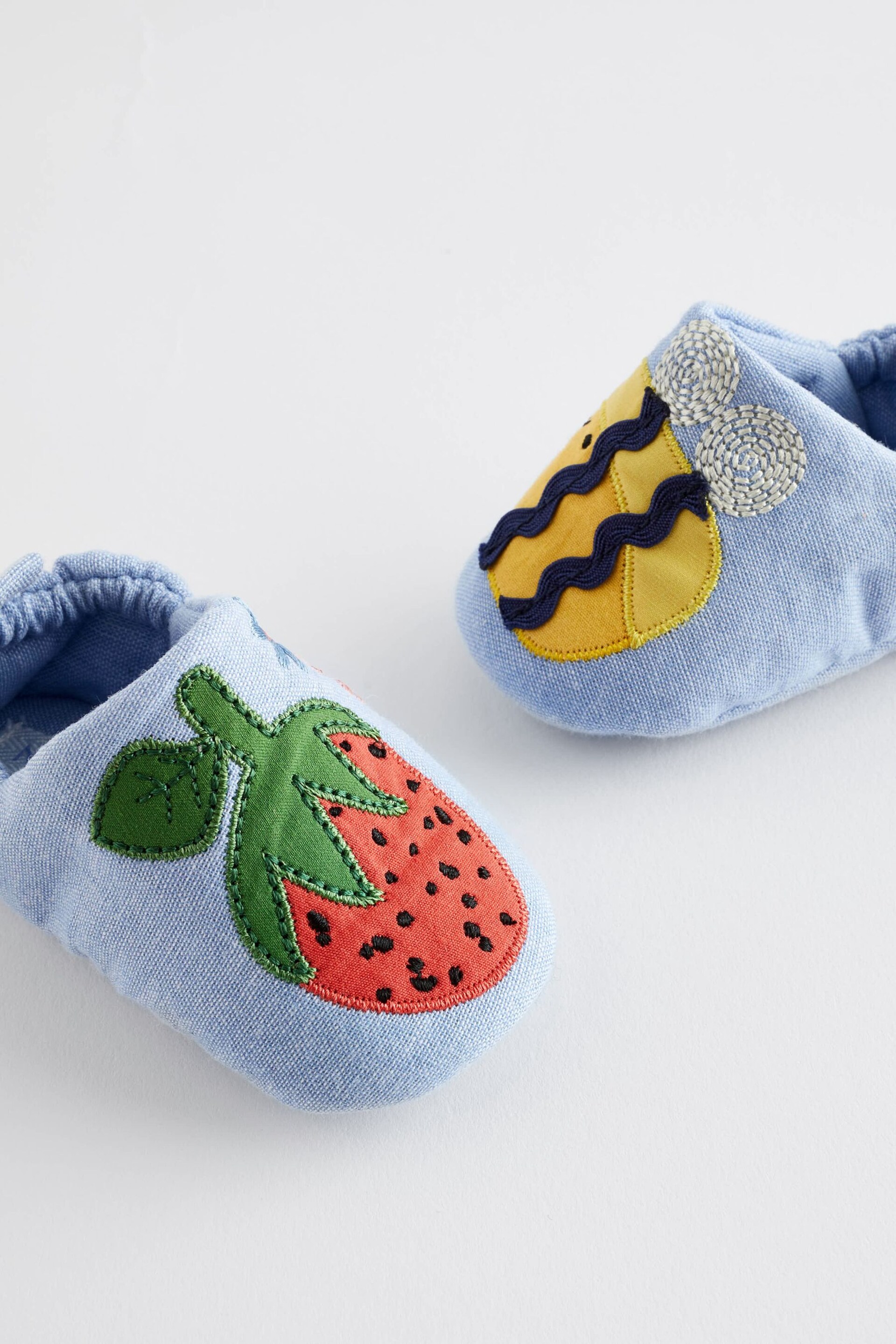 Denim Blue Character Slip-On Baby Shoes (0-24mths) - Image 5 of 9