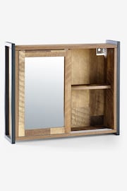 Natural Bronx Sliding Door Mirror Cabinet - Image 6 of 9