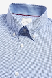 Light Blue/Blue Check/Blue Stripe Regular Fit Easy Care Single Cuff Shirts 3 Pack - Image 3 of 7