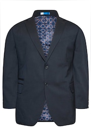 BadRhino Big & Tall Blue Plain Suit Jacket - Image 4 of 5