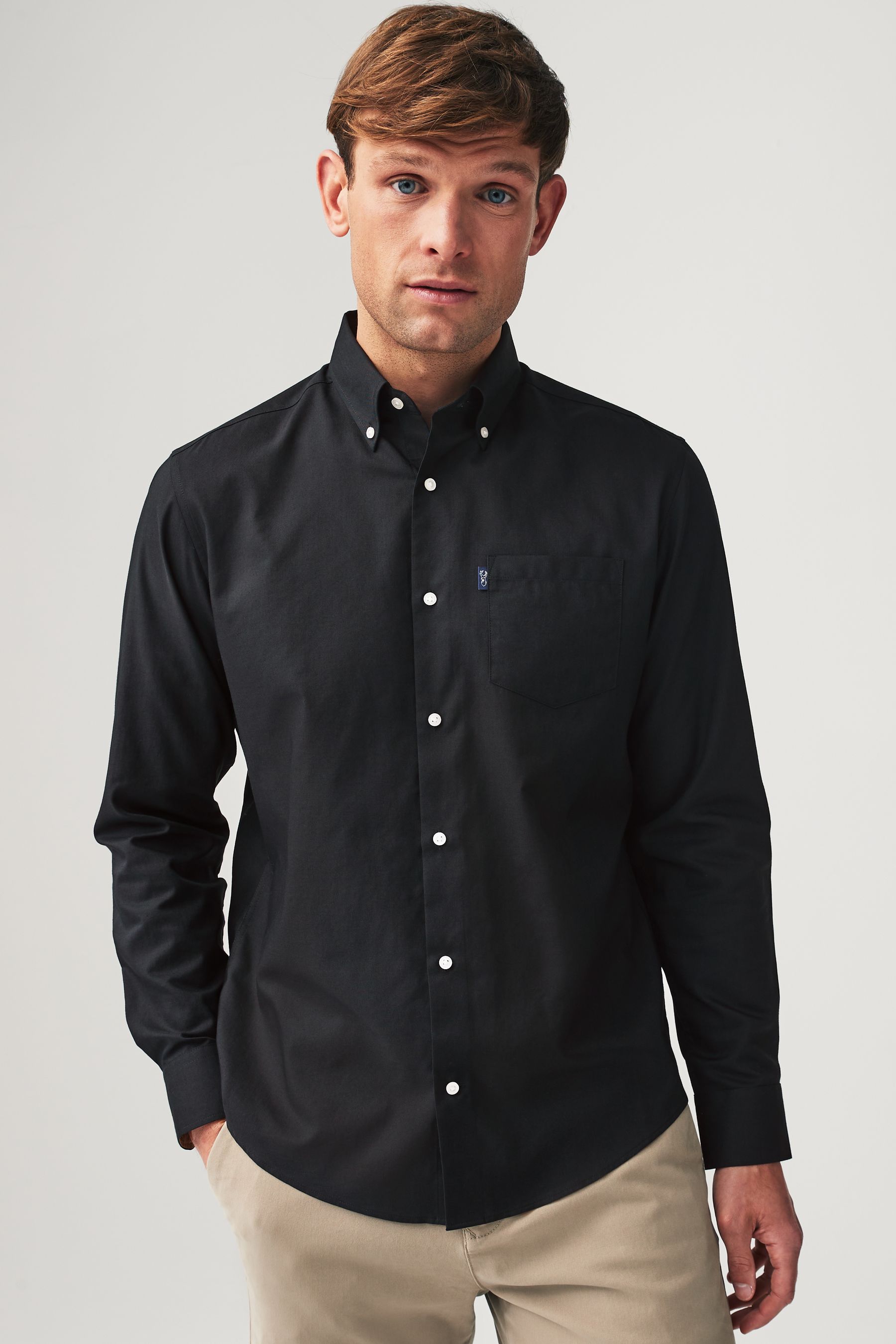 Black button up night shirt on sale