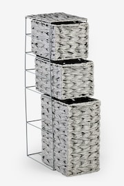 Grey Woven Slim Storage Drawers - Image 4 of 4