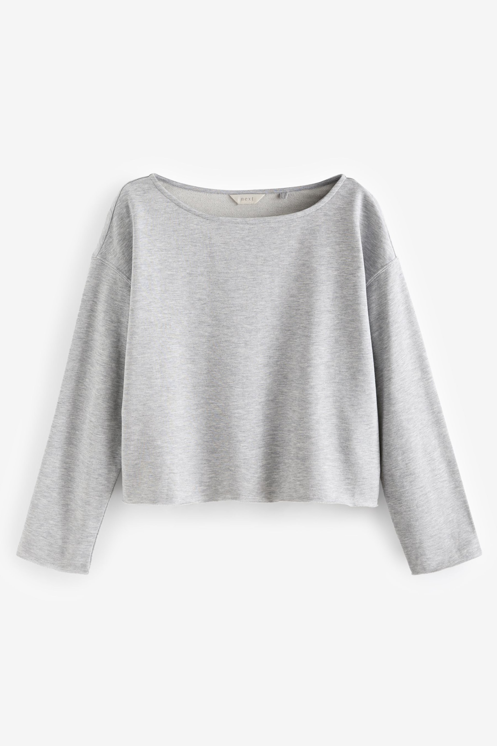 Grey Relaxed Fit Slouch Sweat Top - Image 6 of 7