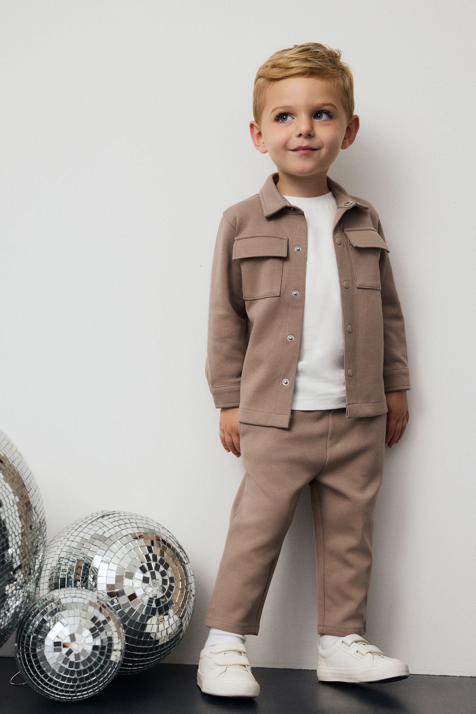 Buy Tan Brown 100 Cotton Jersey Shirt and Joggers Set 3 Piece 3mths 7yrs from the Next UK online shop