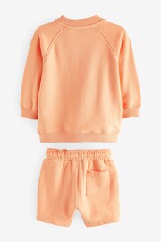 Light Orange Oversized Crew Neck Sweatshirt and Shorts Set (3mths-7yrs) - Image 5 of 6