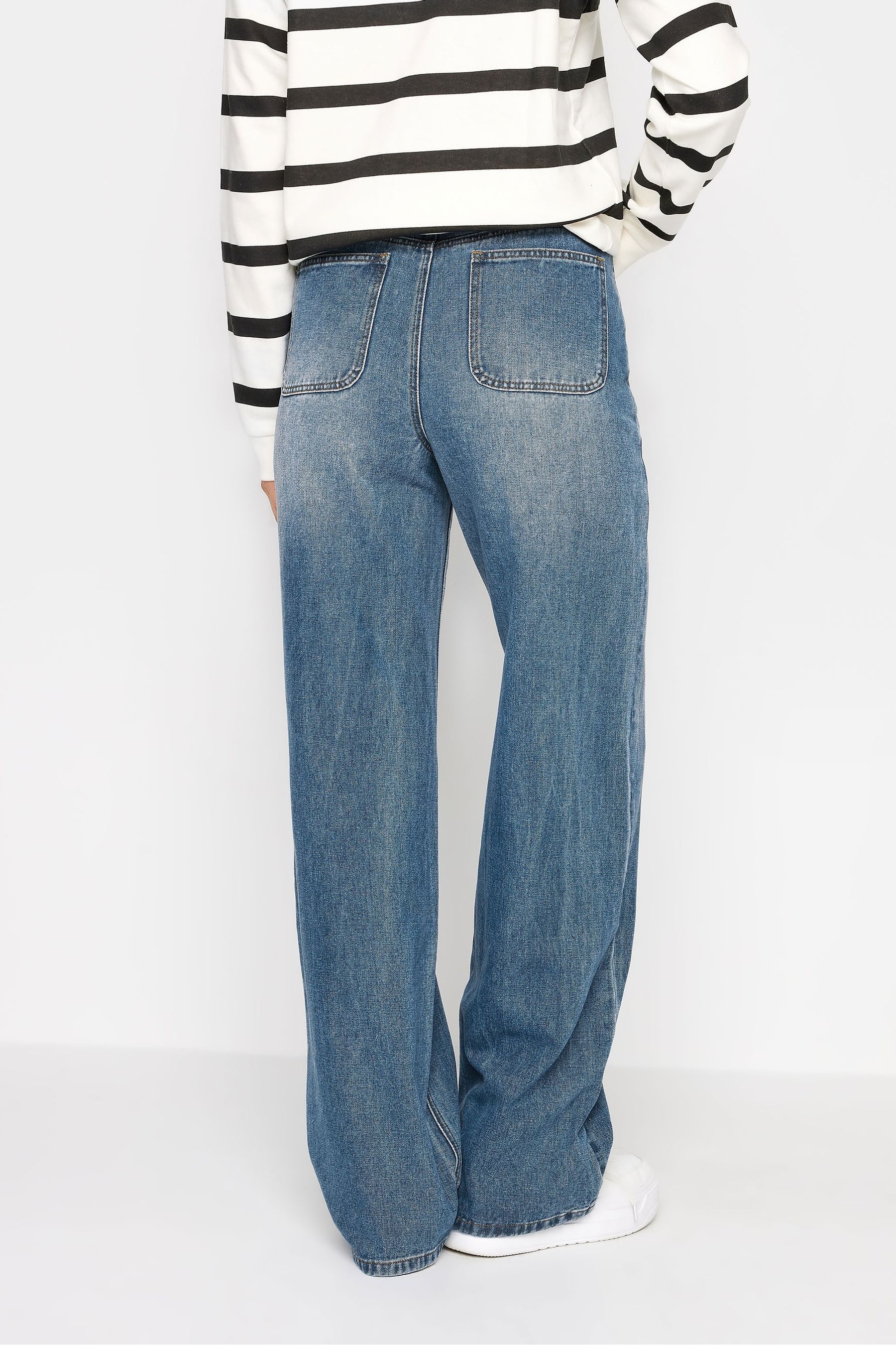 Buy Long Tall Sally Blue Wide Leg 100 Cotton Jeans from the Next UK online shop