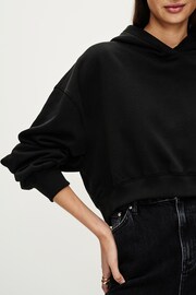 Black Essentials Shorter Length Cotton Hoodie - Image 5 of 6