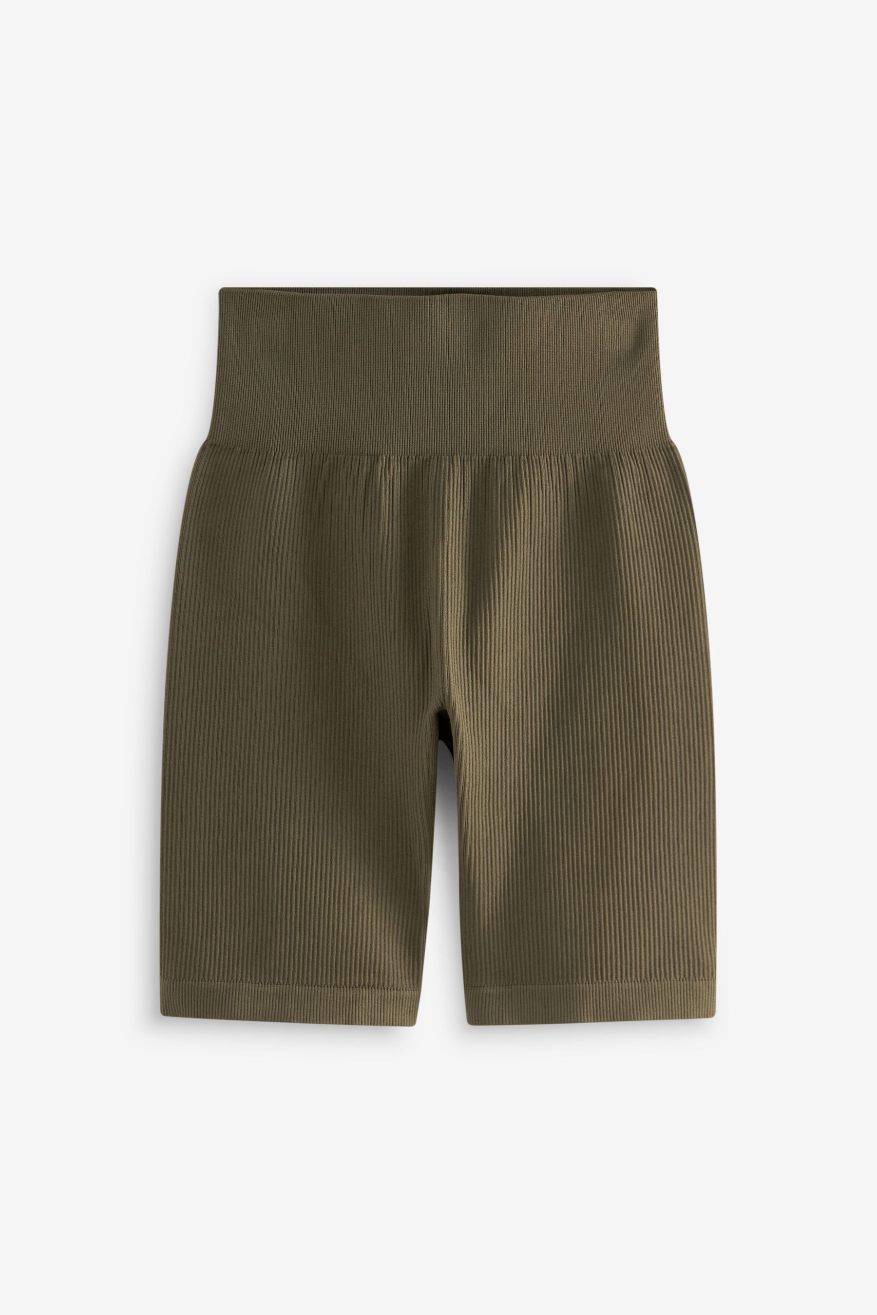 Buy Khaki Green High Waist Ribbed Cycling Shorts from the Next UK online shop